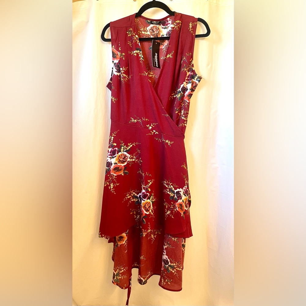 How low tie wrap dress